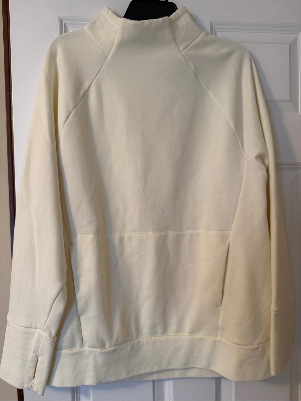 NWOT Fabletics Cream Mock Neck Sweatershirt- Comfortable Everyday Layer